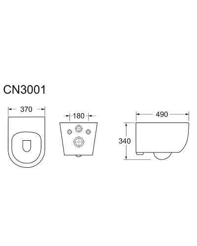 Унитаз Ceramica Nova Play CN3001 подвесной с сиденьем Микролифт