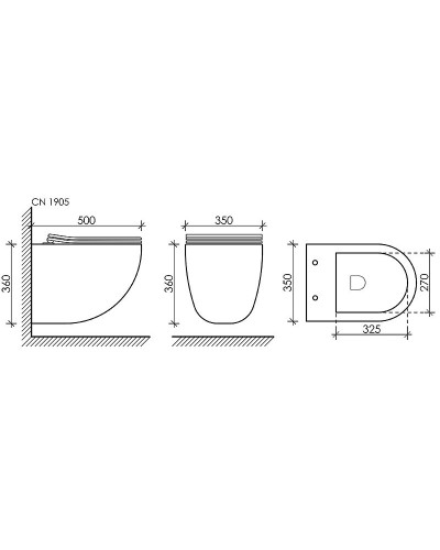 Унитаз Ceramica Nova Mono CN1905 подвесной с сиденьем Микролифт