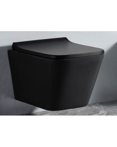 Унитаз CeramaLux 5171MB подвесной Черный матовый с сиденьем Микролифт