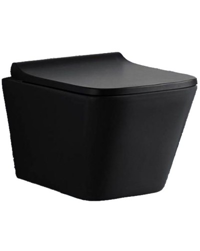 Унитаз CeramaLux 5171MB подвесной Черный матовый с сиденьем Микролифт