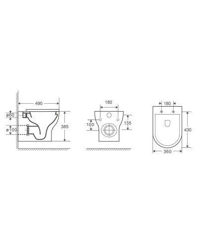 Унитаз WeltWasser Erlenbach 004 GL-WT 10000003807 подвесной Белый глянец с сиденьем Микролифт