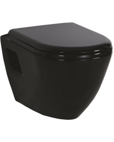 Унитаз Creavit Terra TP325-11SI00E-0000 подвесной Черный без сиденья