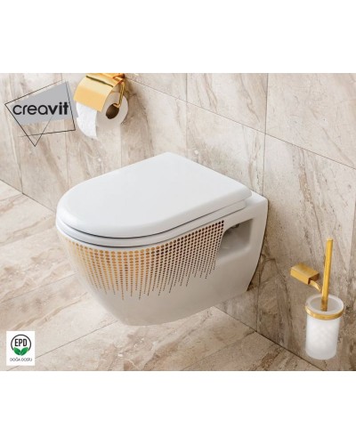 Унитаз биде Creavit Terra TP325-00CB00E-NA00 подвесной Белый с декором без сиденья