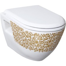 Унитаз Creavit Terra TP325-11CB00E-CA00 подвесной Белый с декором без сиденья