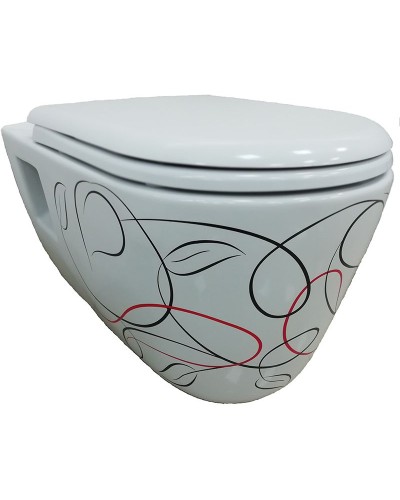 Унитаз Creavit Patera TP328.001Z0 подвесной Белый с декором без сиденья