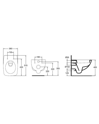 Унитаз подвесной с сиденьем микролифт Ideal Standard Cantica T311961