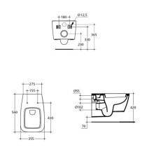 Унитаз подвесной с сиденьем микролифт Ideal Standard Ventuno T316501