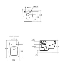 Унитаз подвесной с сиденьем микролифт Ideal Standard Ventuno T316501
