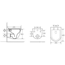 Унитаз Grossman GR-4412S подвесной с сиденьем Микролифт