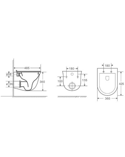Унитаз Grossman GR-4412S подвесной с сиденьем Микролифт