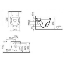 Унитаз подвесной с сиденьем микролифт Vitra Sunrise 5384B003-6061