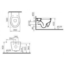 Унитаз подвесной с сиденьем микролифт Vitra Sunrise 5384B003-6061