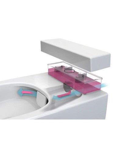 Унитаз безободковый подвесной с бачком для чистящей жидкости 5911B003-1086