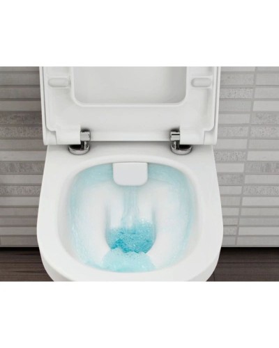 Унитаз безободковый подвесной с бачком для чистящей жидкости 5911B003-1086