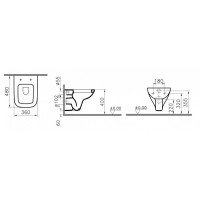 Унитаз подвесной укороченный Vitra S20 5505B003-0101