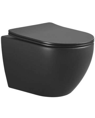 Унитаз Boheme Nero 961 подвесной Черный с сиденьем Микролифт