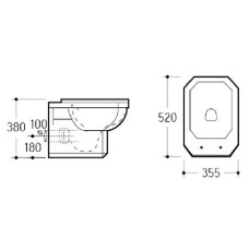 Унитаз Boheme Vogue 944 подвесной без сиденья