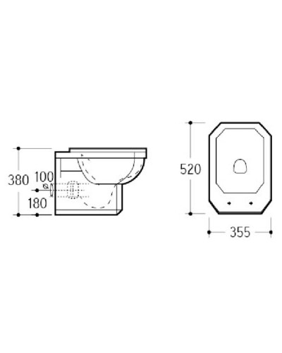 Унитаз Boheme Vogue 944 подвесной без сиденья