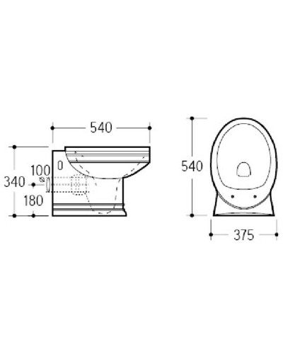 Унитаз Boheme Puro 954 подвесной без сиденья