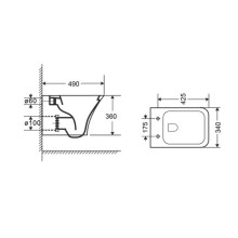 Унитаз Orange C02-100W подвесной с сиденьем Микролифт