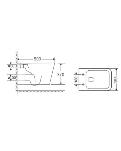 Унитаз Orange C06-100W подвесной с сиденьем Микролифт