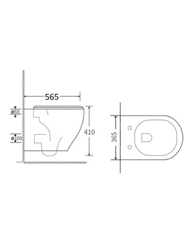 Унитаз Orange C07-100W подвесной с сиденьем Микролифт