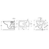 Унитаз Roca Debba 34699L00Y подвесной без сиденья