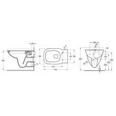 Унитаз Roca Debba 34699L00Y подвесной без сиденья