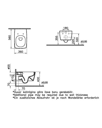 Унитаз Vitra Metropole 7672B083-0101 подвесной Черный матовый без сиденья