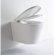 Унитаз CeramaLux NS-5178 подвесной Белый с сиденьем Микролифт