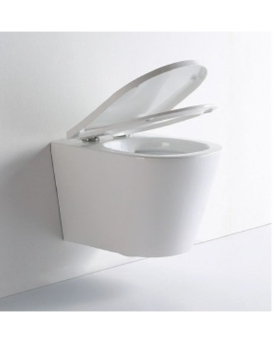 Унитаз CeramaLux NS-5178 подвесной Белый с сиденьем Микролифт