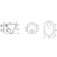 Унитаз CeramaLux 2197 подвесной Белый с сиденьем Микролифт
