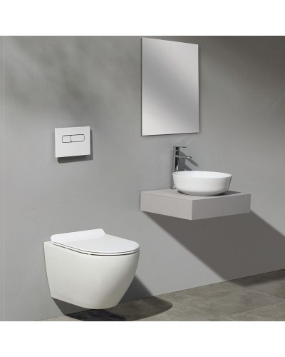 Унитаз CeramaLux 2197 подвесной Белый с сиденьем Микролифт