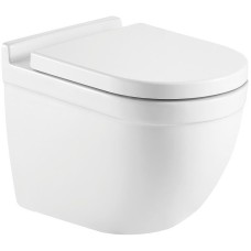 Унитаз CeramaLux 2198MW подвесной Белый матовый с сиденьем Микролифт