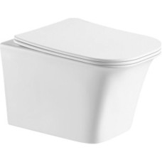 Унитаз CeramaLux 2622E подвесной Белый с сиденьем Микролифт