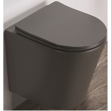 Унитаз CeramaLux B2330-2MDH подвесной Серый матовый с сиденьем Микролифт