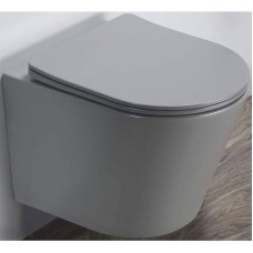 Унитаз CeramaLux B2330-3MH подвесной Серый матовый с сиденьем Микролифт