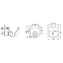 Унитаз CeramaLux B2330-1MB подвесной Черный матовый с сиденьем Микролифт
