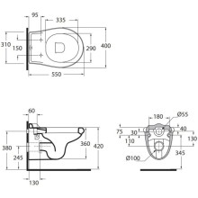 Унитаз подвесной Azzurra Jubilaeum JUB100/SOSK bi