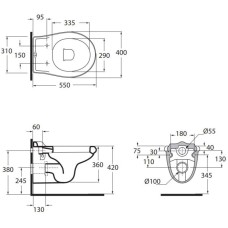 Унитаз подвесной Azzurra Jubilaeum JUB100/SOSK bi