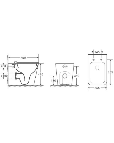 Унитаз Grossman GR-4414S подвесной с сиденьем Микролифт