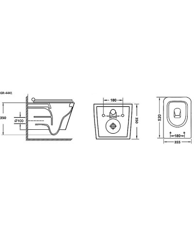 Унитаз Grossman GR-4441S подвесной с сиденьем Микролифт