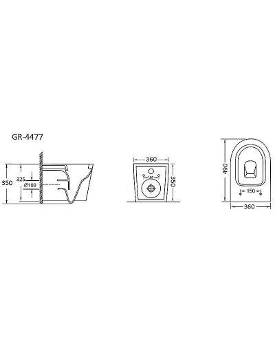Унитаз Grossman GR-4477S подвесной с сиденьем Микролифт