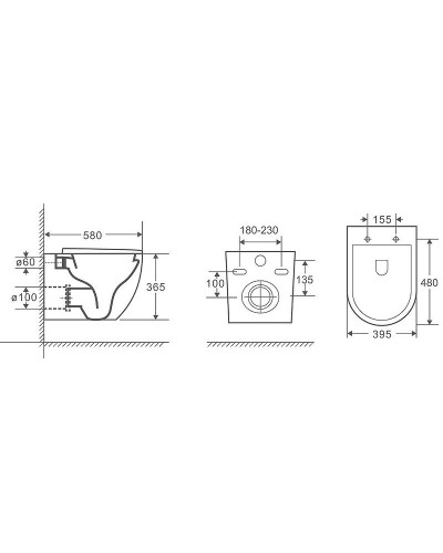 Унитаз Grossman GR-4451S подвесной с сиденьем Микролифт