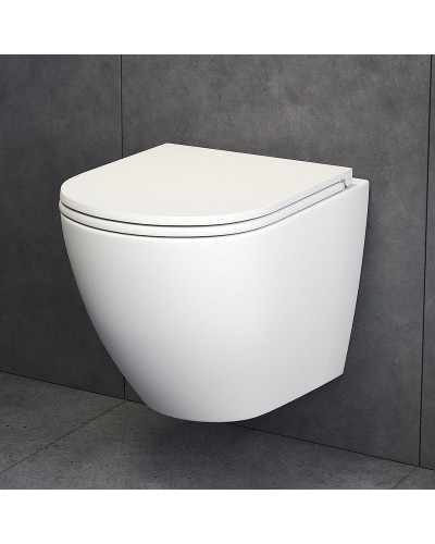 Унитаз Grossman GR-4455MS подвесной Белый матовый с сиденьем Микролифт