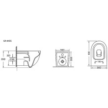 Унитаз Grossman GR-4455MS подвесной Белый матовый с сиденьем Микролифт