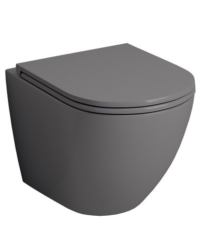 Унитаз Grossman GR-4455GMS подвесной Серый матовый с сиденьем Микролифт