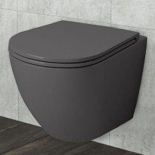 Унитаз Grossman GR-4455GMS подвесной Серый матовый с сиденьем Микролифт