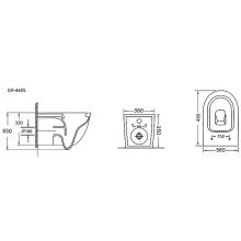 Унитаз Grossman GR-4455GMS подвесной Серый матовый с сиденьем Микролифт