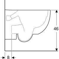 Унитаз Geberit Renova Comfort 500.694.01.1 без сиденья